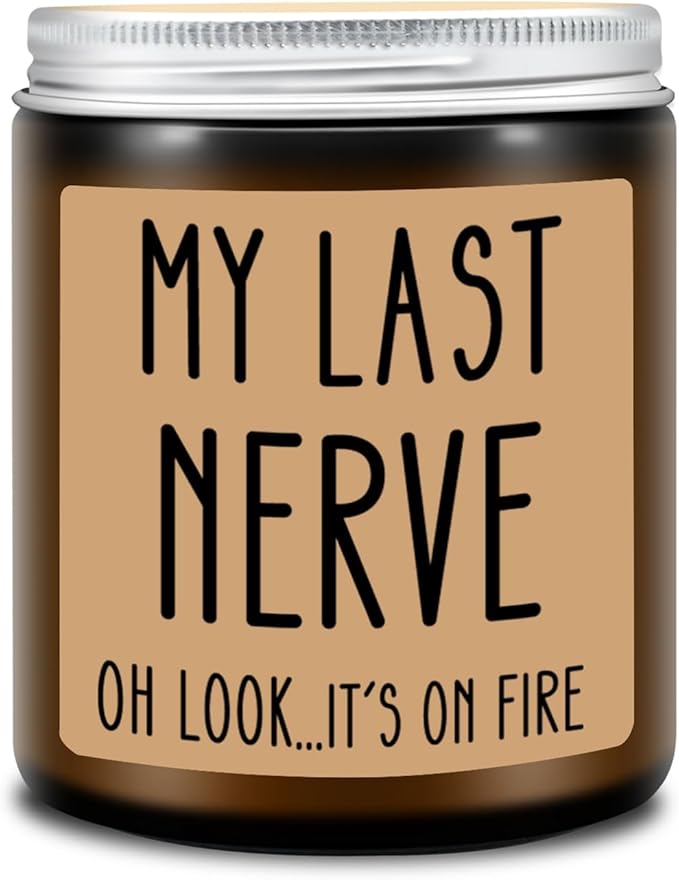 My Last Nerve Candle – Funny gag gift product image