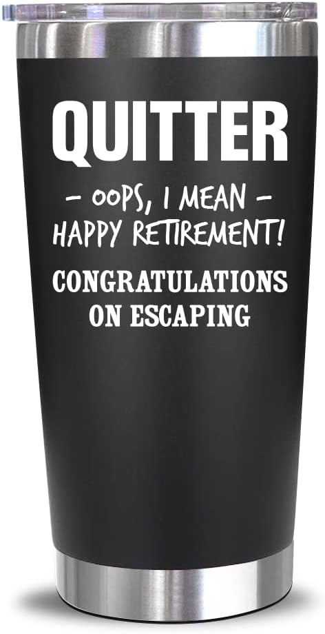 Quitter Insulated Mug – Funny gag gift product image