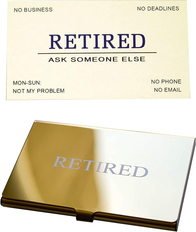 Retired Business Card – Funny gag gift product image
